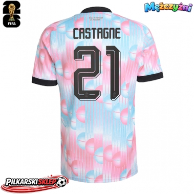 Belgia Timothy Castagne #21 Koszulka Wyjazdowa MŚ 2026 Krótki Rękaw