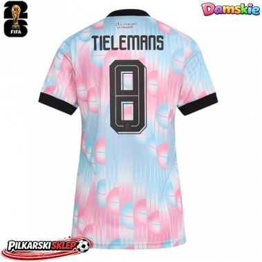 Belgia Youri Tielemans #8 Koszulka Wyjazdowa damskie MŚ 2026 Krótki Rękaw