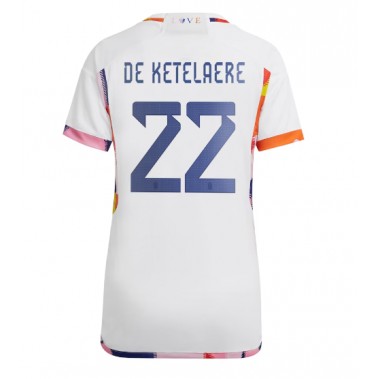 Belgija Charles De Ketelaere #22 Koszulka Wyjazdowa damskie MŚ 2022 Krótki Rękaw