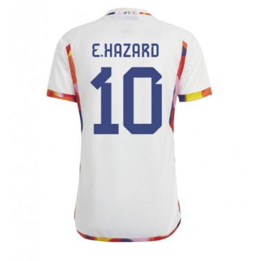 Belgija Eden Hazard #10 Koszulka Wyjazdowa MŚ 2022 Krótki Rękaw