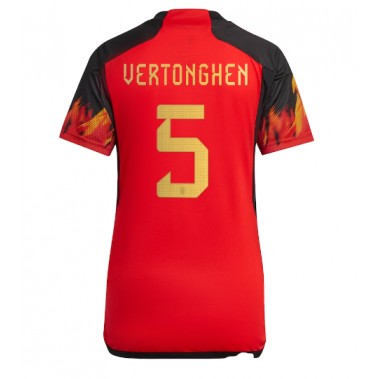 Belgija Jan Vertonghen #5 Koszulka Podstawowa damskie MŚ 2022 Krótki Rękaw