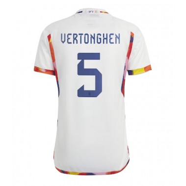 Belgija Jan Vertonghen #5 Koszulka Wyjazdowa MŚ 2022 Krótki Rękaw