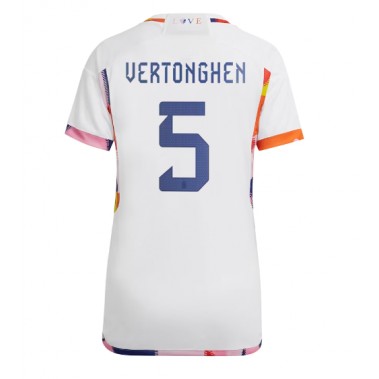 Belgija Jan Vertonghen #5 Koszulka Wyjazdowa damskie MŚ 2022 Krótki Rękaw