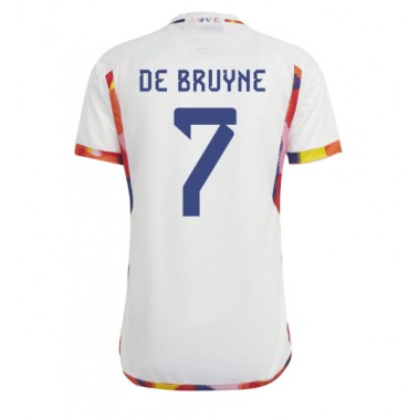 Belgija Kevin De Bruyne #7 Koszulka Wyjazdowa MŚ 2022 Krótki Rękaw