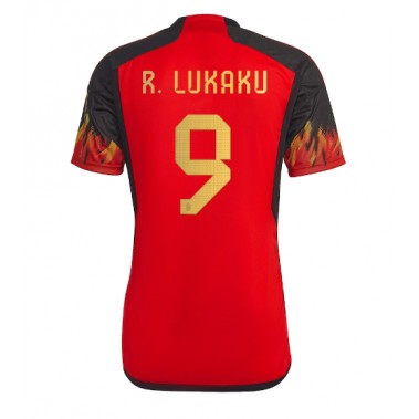 Belgija Romelu Lukaku #9 Koszulka Podstawowa MŚ 2022 Krótki Rękaw