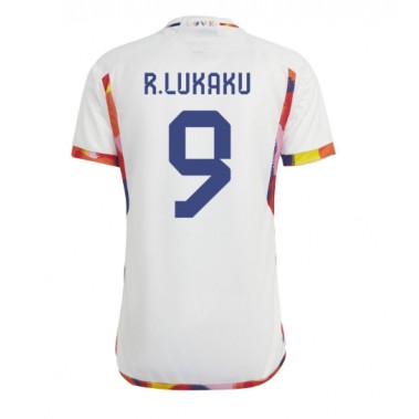 Belgija Romelu Lukaku #9 Koszulka Wyjazdowa MŚ 2022 Krótki Rękaw