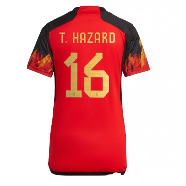 Belgija Thorgan Hazard #16 Koszulka Podstawowa damskie MŚ 2022 Krótki Rękaw