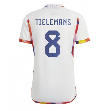 Belgija Youri Tielemans #8 Koszulka Wyjazdowa MŚ 2022 Krótki Rękaw