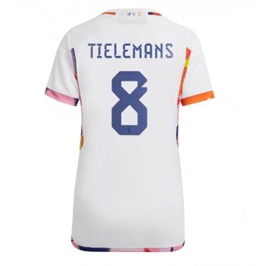 Belgija Youri Tielemans #8 Koszulka Wyjazdowa damskie MŚ 2022 Krótki Rękaw