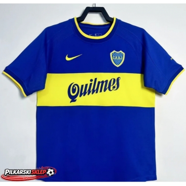 Boca Juniors 2000-2001 Koszulka Retro Podstawowa Krótki Rękaw