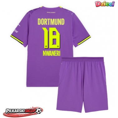 Borussia Dortmund Ethan Nwaneri #18 Koszulka Trzecia dzieci 2026-27 Krótki Rękaw (+ krótkie spodenki)