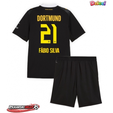 Borussia Dortmund Fabio Silva #21 Koszulka Wyjazdowa dzieci 2026-27 Krótki Rękaw (+ krótkie spodenki)