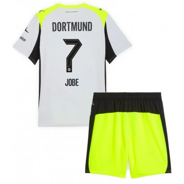 Borussia Dortmund Jobe Bellingham #7 Koszulka Wyjazdowa dzieci 2025-26 Krótki Rękaw (+ krótkie spodenki)