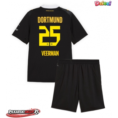 Borussia Dortmund Joey Veerman #25 Koszulka Wyjazdowa dzieci 2026-27 Krótki Rękaw (+ krótkie spodenki)