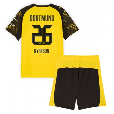 Borussia Dortmund Julian Ryerson #26 Koszulka Podstawowa dzieci 2025-26 Krótki Rękaw (+ krótkie spodenki) Borussia Dortmund Julian Ryerson #26 Koszulka Podstawowa dzieci 2025-26 Krótki Rękaw (+ krótkie spodenki)