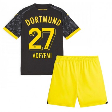 Borussia Dortmund Karim Adeyemi #27 Koszulka Wyjazdowa dzieci 2023-24 Krótki Rękaw (+ krótkie spodenki)