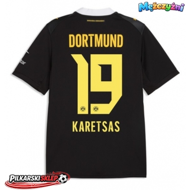 Borussia Dortmund Konstantinos Karetsas #19 Koszulka Wyjazdowa 2026-27 Krótki Rękaw