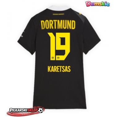 Borussia Dortmund Konstantinos Karetsas #19 Koszulka Wyjazdowa damskie 2026-27 Krótki Rękaw
