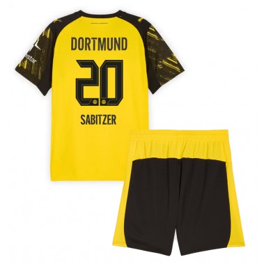 Borussia Dortmund Marcel Sabitzer #20 Koszulka Podstawowa dzieci 2025-26 Krótki Rękaw (+ krótkie spodenki)