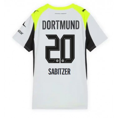 Borussia Dortmund Marcel Sabitzer #20 Koszulka Wyjazdowa damskie 2025-26 Krótki Rękaw