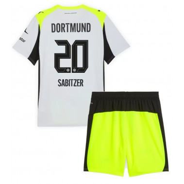 Borussia Dortmund Marcel Sabitzer #20 Koszulka Wyjazdowa dzieci 2025-26 Krótki Rękaw (+ krótkie spodenki)