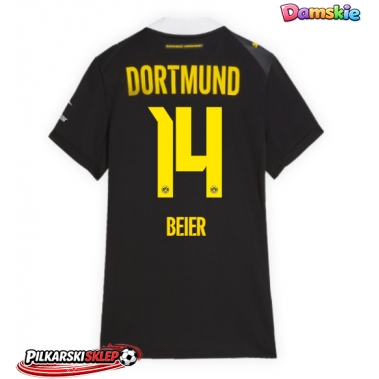 Borussia Dortmund Maximilian Beier #14 Koszulka Wyjazdowa damskie 2026-27 Krótki Rękaw