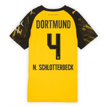 Borussia Dortmund Nico Schlotterbeck #4 Koszulka Podstawowa damskie 2025-26 Krótki Rękaw Borussia Dortmund Nico Schlotterbeck #4 Koszulka Podstawowa damskie 2025-26 Krótki Rękaw