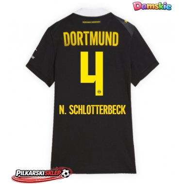 Borussia Dortmund Nico Schlotterbeck #4 Koszulka Wyjazdowa damskie 2026-27 Krótki Rękaw