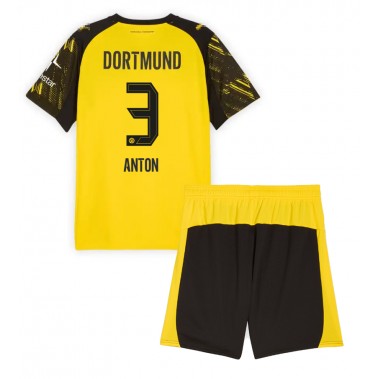 Borussia Dortmund Waldemar Anton #3 Koszulka Podstawowa dzieci 2025-26 Krótki Rękaw (+ krótkie spodenki) Borussia Dortmund Waldemar Anton #3 Koszulka Podstawowa dzieci 2025-26 Krótki Rękaw (+ krótkie spodenki)