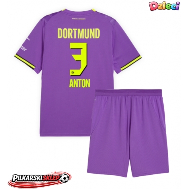 Borussia Dortmund Waldemar Anton #3 Koszulka Trzecia dzieci 2026-27 Krótki Rękaw (+ krótkie spodenki)