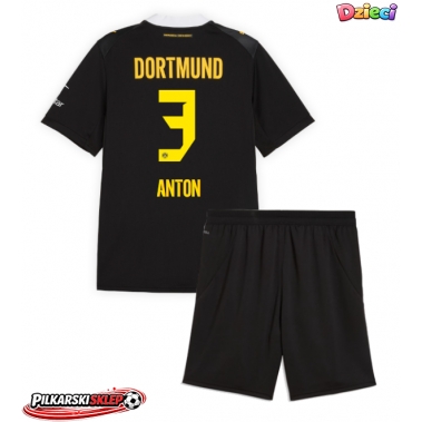 Borussia Dortmund Waldemar Anton #3 Koszulka Wyjazdowa dzieci 2026-27 Krótki Rękaw (+ krótkie spodenki)