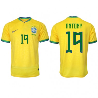 Brazil Antony #19 Koszulka Podstawowa MŚ 2022 Krótki Rękaw