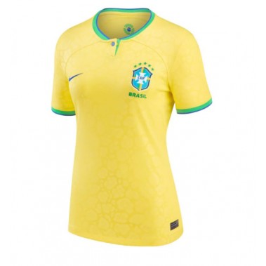 Brazil Koszulka Podstawowa damskie MŚ 2022 Krótki Rękaw