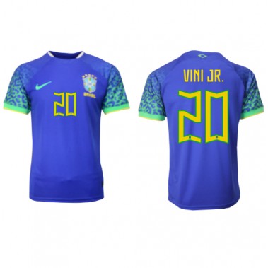 Brazil Vinicius Junior #20 Koszulka Wyjazdowa MŚ 2022 Krótki Rękaw