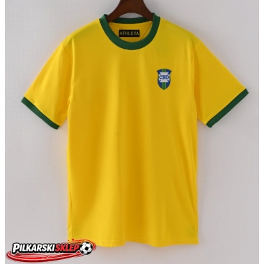 Brazylia 1970 Koszulka Retro Podstawowa Krótki Rękaw