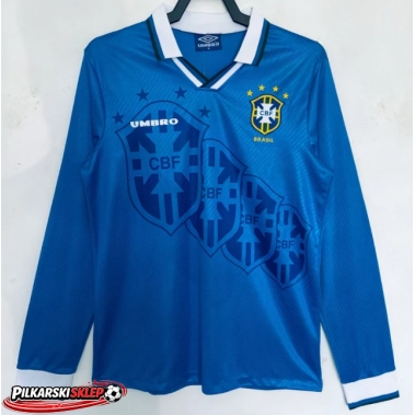 Brazylia 1996 Koszulka Retro Wyjazdowa Długi Rękaw
