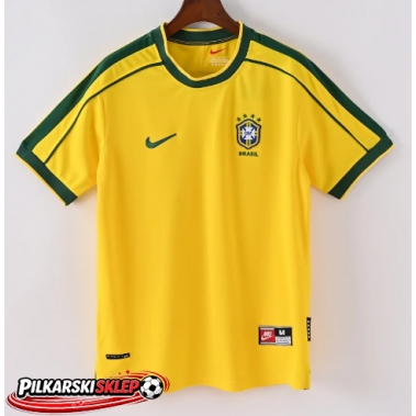 Brazylia 1998 Koszulka Retro Podstawowa Krótki Rękaw