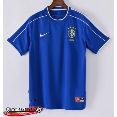 Brazylia 1998 Koszulka Retro Wyjazdowa Krótki Rękaw