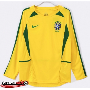 Brazylia 2002 Koszulka Retro Podstawowa Długi Rękaw