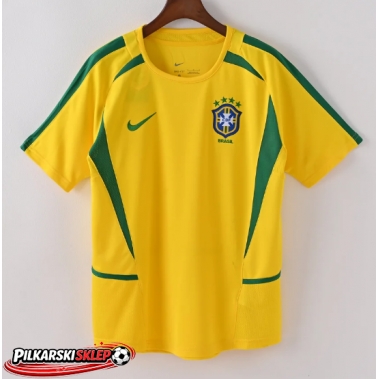 Brazylia 2002 Koszulka Retro Podstawowa Krótki Rękaw