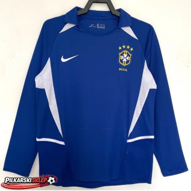 Brazylia 2002 Koszulka Retro Wyjazdowa Długi Rękaw