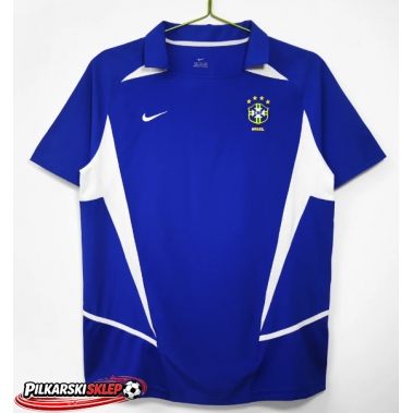 Brazylia 2002 Koszulka Retro Wyjazdowa Krótki Rękaw
