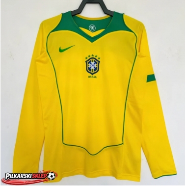 Brazylia 2004 Koszulka Retro Podstawowa Długi Rękaw
