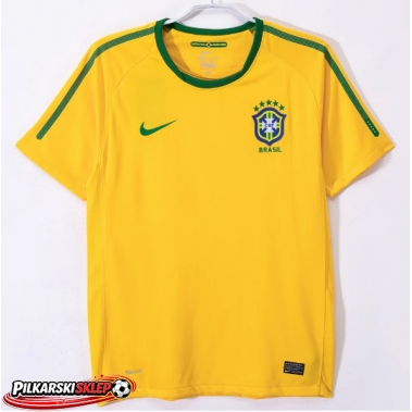 Brazylia 2010 Koszulka Retro Podstawowa Krótki Rękaw