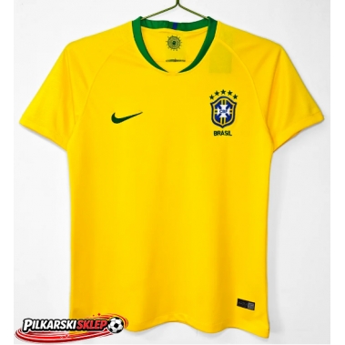 Brazylia 2018 Koszulka Retro Podstawowa Krótki Rękaw