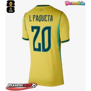 Brazylia Lucas Paqueta #20 Koszulka Podstawowa damskie MŚ 2026 Krótki Rękaw