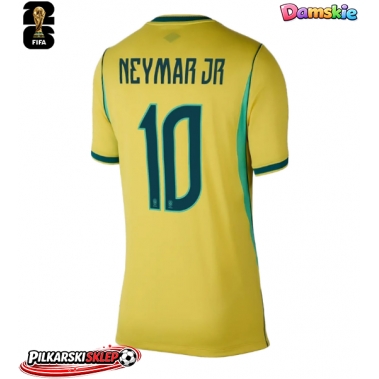 Brazylia Neymar Jr #10 Koszulka Podstawowa damskie MŚ 2026 Krótki Rękaw
