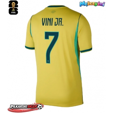 Brazylia Vinicius Junior #7 Koszulka Podstawowa MŚ 2026 Krótki Rękaw