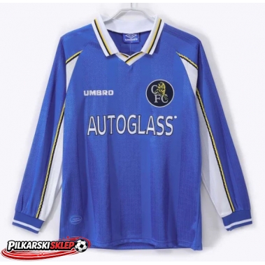 Chelsea 1997-1999 Koszulka Retro Podstawowa Długi Rękaw