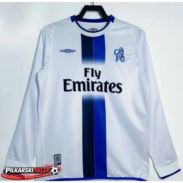 Chelsea 2003-2005 Koszulka Retro Wyjazdowa Długi Rękaw